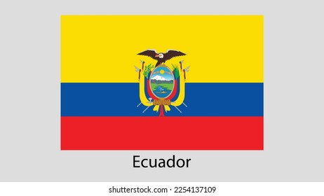 Imagen vectorial de la bandera de Ecuador