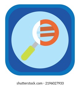 imagen vectorial, icono educativo con fondo azul y borde azul oscuro