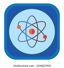 vector image, education icon with blue background and with dark blue border