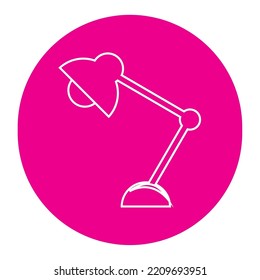 vector image, education icon with violet background with white lines.