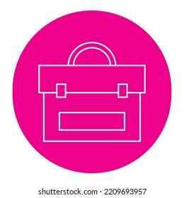 vector image, education icon with violet background with white lines.