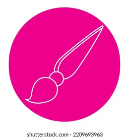 vector image, education icon with violet background with white lines.
