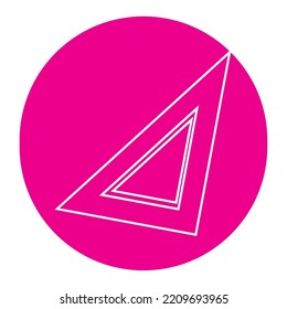 imagen vectorial, icono educativo con fondo violeta con líneas blancas.