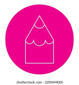 imagen vectorial, icono educativo con fondo violeta con líneas blancas.