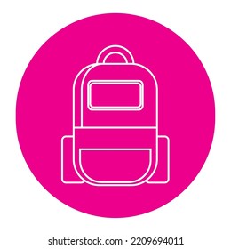 imagen vectorial, icono educativo con fondo violeta con líneas blancas.