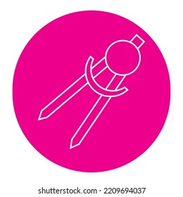vector image, education icon with violet background with white lines.