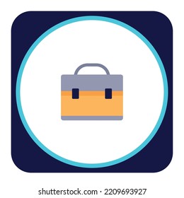 vector image, education icon with white background with blue borders.