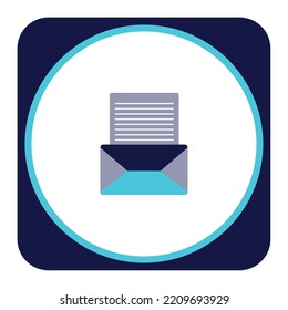 vector image, education icon with white background with blue borders.