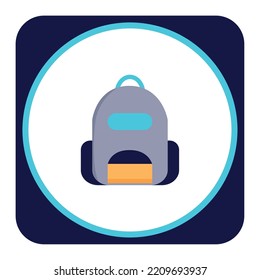 vector image, education icon with white background with blue borders.