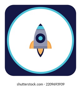 vector image, education icon with white background with blue borders.