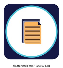vector image, education icon with white background with blue borders.