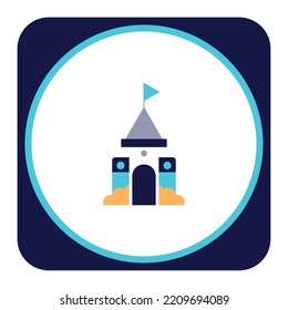 imagen vectorial, icono educativo con fondo blanco con bordes azules.