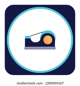 vector image, education icon with white background with blue borders.
