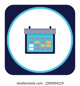 vector image, education icon with white background with blue borders.