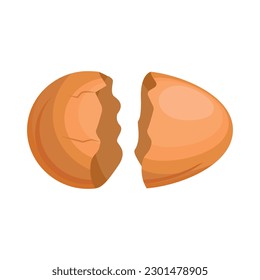 Vector image of an egg. The concept of cooking and fresh food. Chicken yolk and protein. A beautiful element for your design.