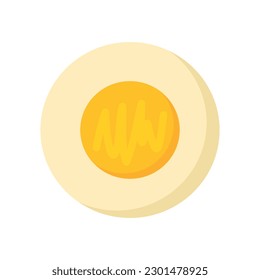 Vector image of an egg. The concept of cooking and fresh food. Chicken yolk and protein. A beautiful element for your design.