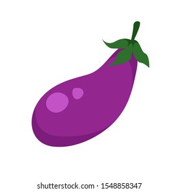 vector image of eggplant isolated on white background.
