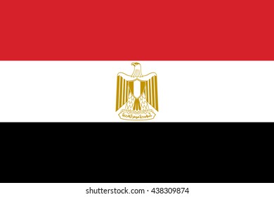 Vector image of Egypt flag.