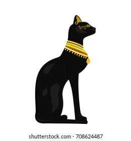 Vector image of an Egyptian cat on a white background 