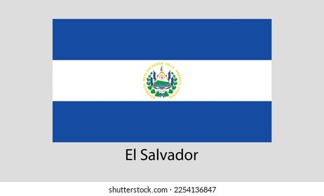 Imagen vectorial de la bandera de El Salvador