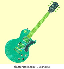 vector image of a Electric vector guitar