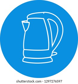 vector image of electric kettle, color.