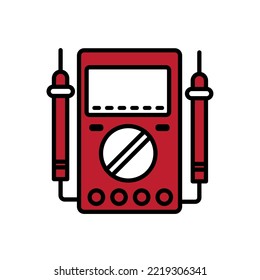 vector image of an electrical tester icon with a white background