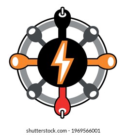
Vektorbild des Stromsymbol. das Logo