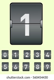 vector image of an electronic Board with the alphabet. Numbers set. .