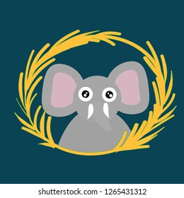 vector image of an elephant