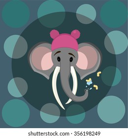 Vector image of an elephant