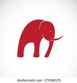 Vector image of an elephant design on white background, Vector elephant Icon for your design.