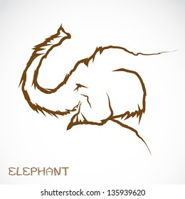 Vector image of an elephant , illustration - vector