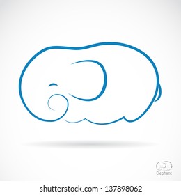 Vector image of an elephant on a white background