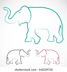 Vector image of an elephant on a white background