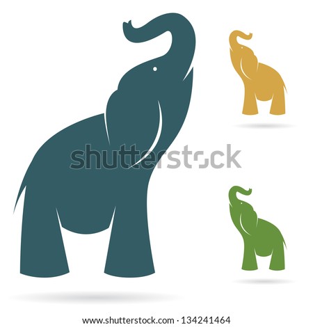 Vector Image Elephant On White Background Stock Vector (Royalty Free