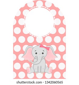 vector image with elephant for Valentine's day