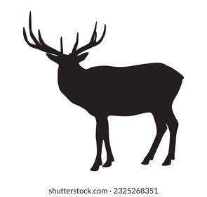 Vector image of elk silhouette
