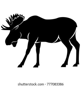 Vector image of elk silhouette