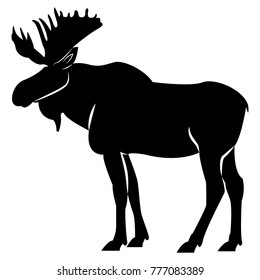 Vector Image Elk Silhouette Stock Vector (Royalty Free) 777083389 ...