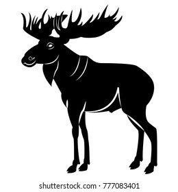 Vector image of elk silhouette