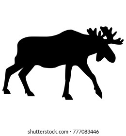 Vector image of elk silhouette