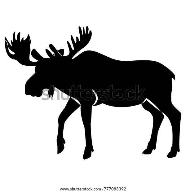 Vector Image Elk Silhouette Stock Vector (Royalty Free) 777083392