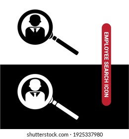 Imagen vectorial. Icono de búsqueda de empleados.