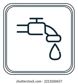 vector image of energy icon in black lines with border in lines.