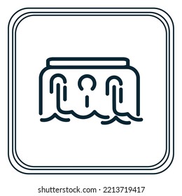 Vektorbild des Energiekostens in schwarzen Linien mit Linien.