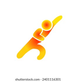 imagen vectorial de un icono de persona entusiasta, bueno para iconos, banners, portadas, logos