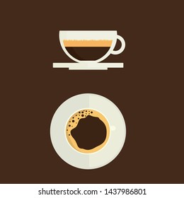 
Vector image of espresso. Vector espresso icon for menu.