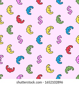 vector image of a euro sign on a  background. Vector euro symbol pattern