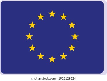 Vector image European Union flag 